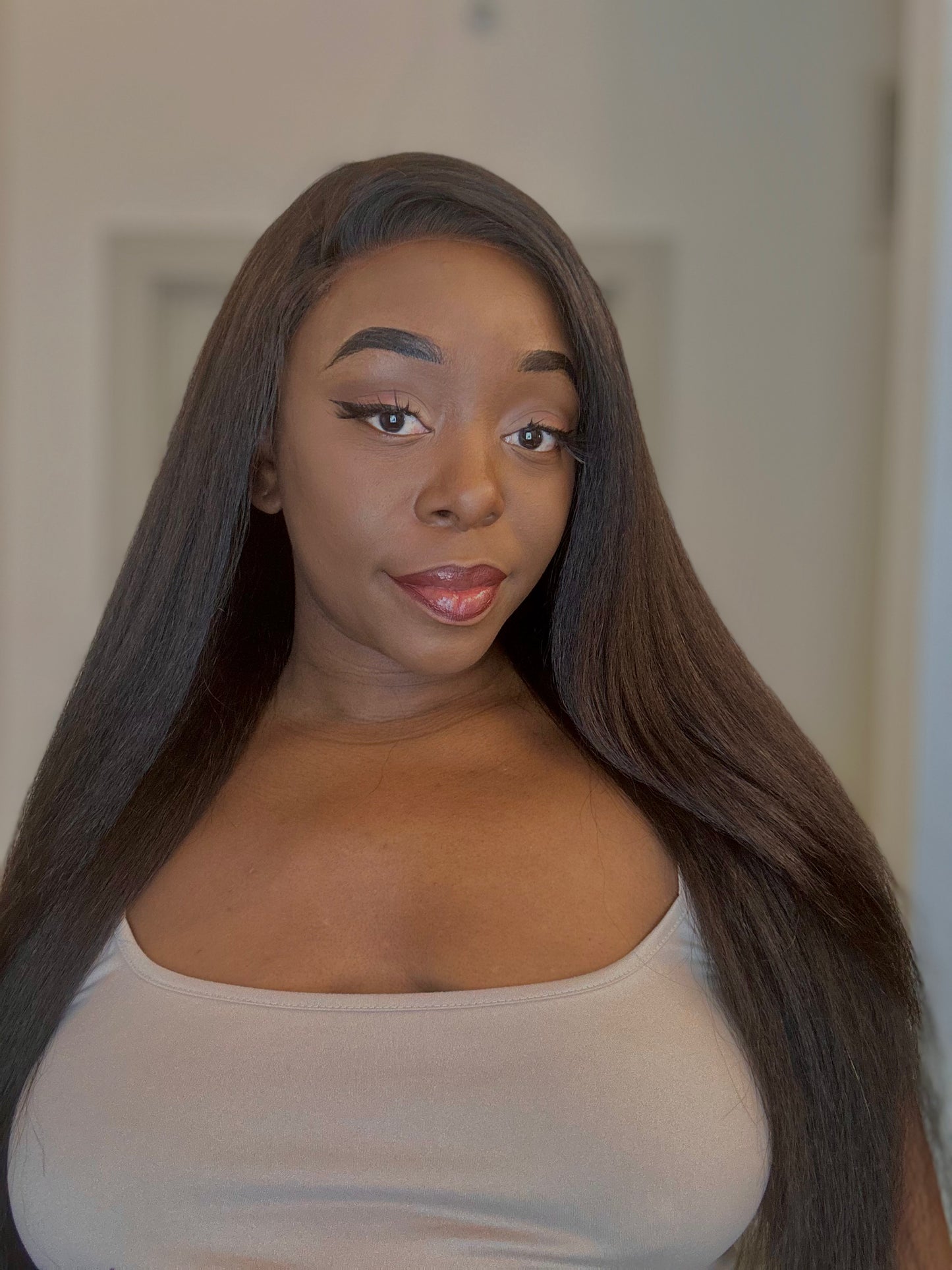 Kinky Straight Glue-less Wig HD Lace